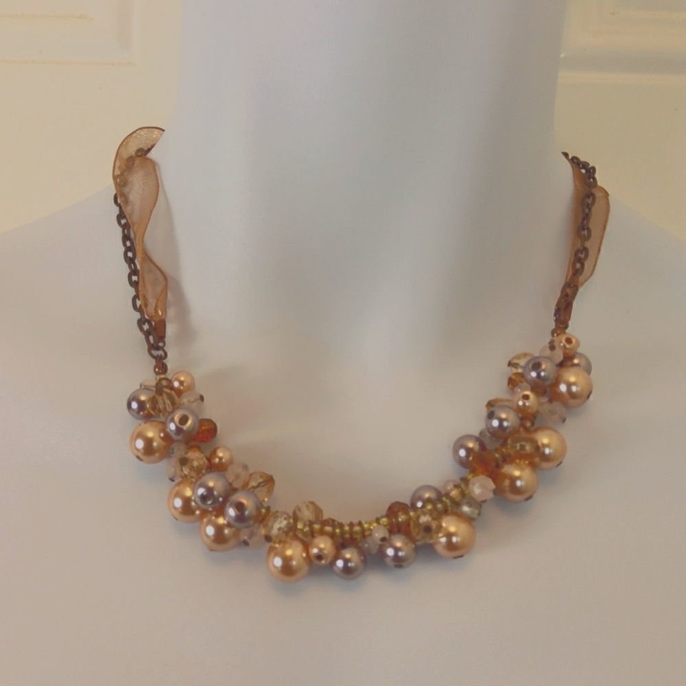(3/$20) Cookie Lee faux Antique Beaded necklace